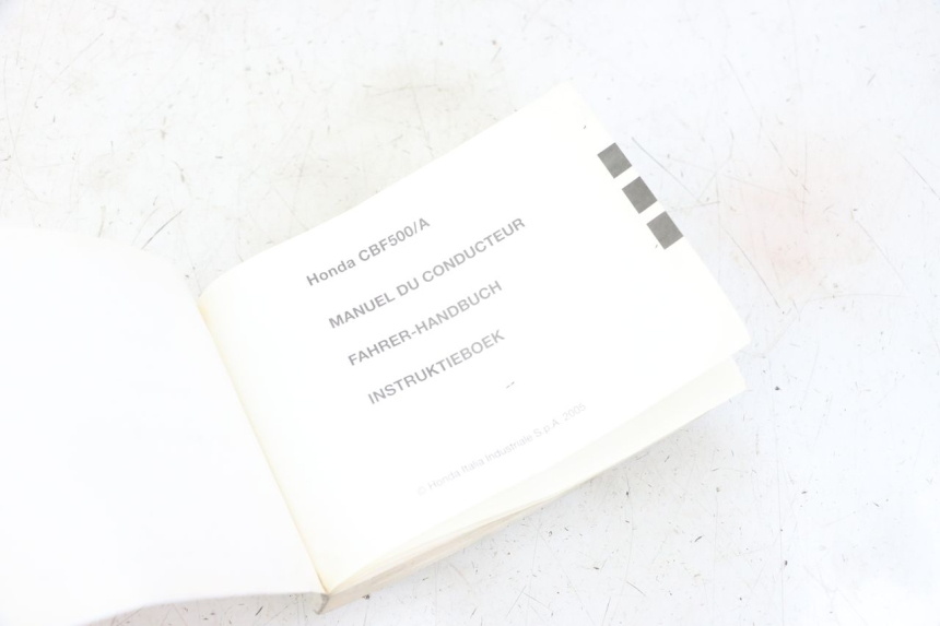 photo de MANUALE D'USO HONDA CBF 500 (2004 - 2007)