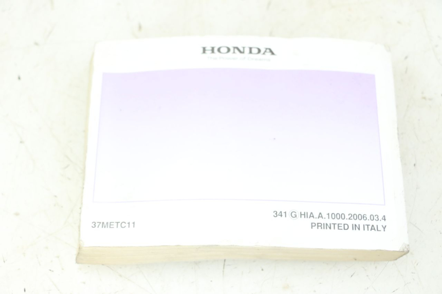 photo de MANUALE D'USO HONDA CBF 500 (2004 - 2007)