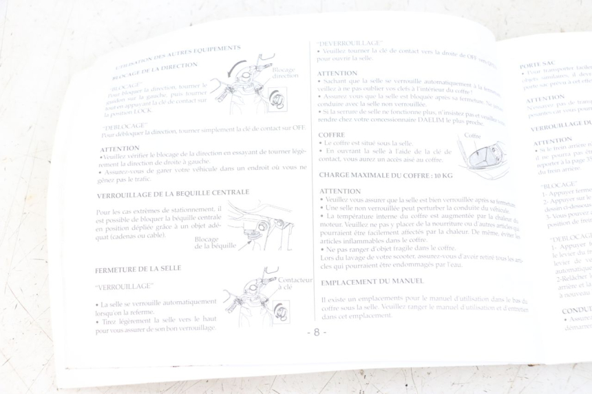 photo de MANUALE DELL'UTENTE DAELIM A-FOUR 2T 50 (2005 - 2012)