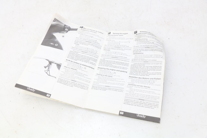 photo de Manuale dell'utente PEUGEOT VIVACITY 50 (1998 - 2003)